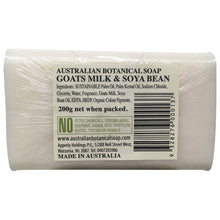 Load image into Gallery viewer, Australian Botanical - Soap Bar - Goats Milk & Soya Bean (200g)